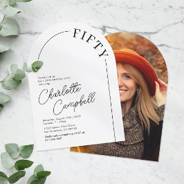 Minimalistisch Arch Adult 50. Geburtstag Einladung