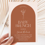 Minimalistisch Arch Baby Brunch Babydusche Einladung<br><div class="desc">Einladung von Baby Brunch | Ein minimalistisches botanisches Terrakotta Bogen Design für Ihre geschlechtsneutrale Babydusche.</div>