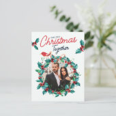 Minimalistisch Arch Erstes Weihnachtscouch Foto Feiertagspostkarte (Stehend Vorderseite)