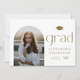 Minimalistisch Arch Foto Gold Foto Abschluss Annou Ankündigung