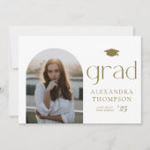 Minimalistisch Arch Foto Gold Foto Abschluss Annou Ankündigung (Vorderseite)