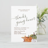 Minimalistisch Arch Foto grün dank dem Abendessen Einladung (Stehend Vorderseite)