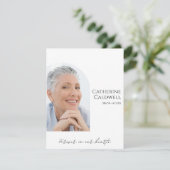 Minimalistisch Arch Foto Memorial Dankeschön-Karte Dankeskarte (Stehend Vorderseite)