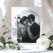 Minimalistisch Arch Foto Wedding Danke Postkarte