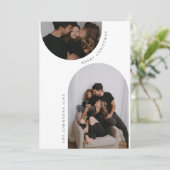 Minimalistisch Arch Foto Weihnachtskarten Einladung (Stehend Vorderseite)