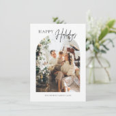 Minimalistisch Arch Frohe Weihnachtsgrüße-Karte Dankeskarte (Stehend Vorderseite)