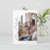 Minimalistisch Arch Frohe Weihnachtsgrüße-Karte Dankeskarte (Stehend Vorderseite)