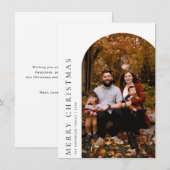 Minimalistisch Arch Frohe Weihnachtsgrüße-Karte Dankeskarte (Vorne/Hinten)