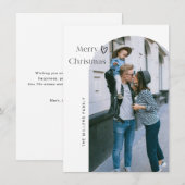 Minimalistisch Arch Frohe Weihnachtsgrüße-Karte Dankeskarte (Vorne/Hinten)