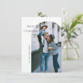 Minimalistisch Arch Frohe Weihnachtsgrüße-Karte Dankeskarte (Stehend Vorderseite)