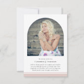 Minimalistisch Arch Memorial Foto Beileid Beerdigu Dankeskarte (Vorderseite)