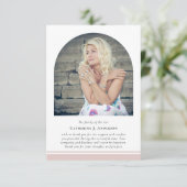 Minimalistisch Arch Memorial Foto Beileid Beerdigu Dankeskarte (Stehend Vorderseite)