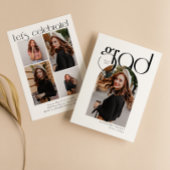 Minimalistisch Arch Modern  Abschluss mit 5 Fotos Einladung