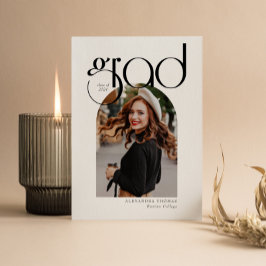 Minimalistisch Arch Modern  Abschluss mit 5 Fotos Einladung