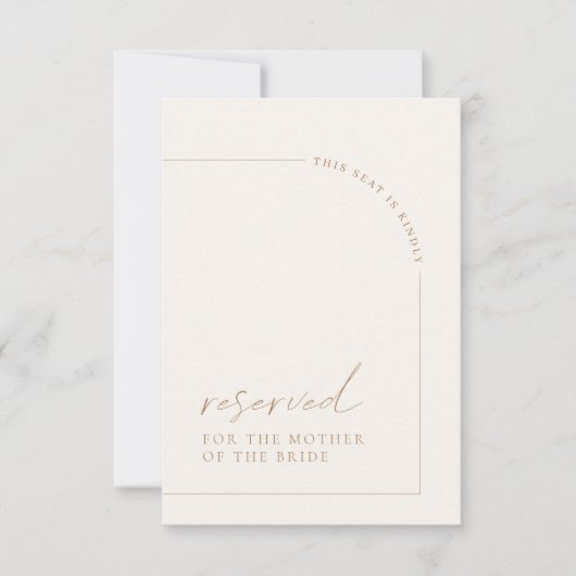 Minimalistisch Arch Modern Wedding vorbehaltenes Z Karte (Vorderseite)