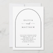 Minimalistisch Arch Wedding Probe Dinner Foto Einladung (Vorderseite)