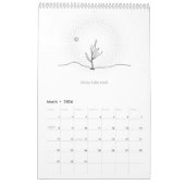 Minimalistisch Architekt Modernes B&W 2026 Kalender (Mär 2026)