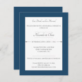 Minimalistisch Arrows Probe Dinner Marseille Blue Einladung (Vorne/Hinten)