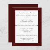 Minimalistisch Arrows Probe Dinner | Rot Einladung (Vorne/Hinten)