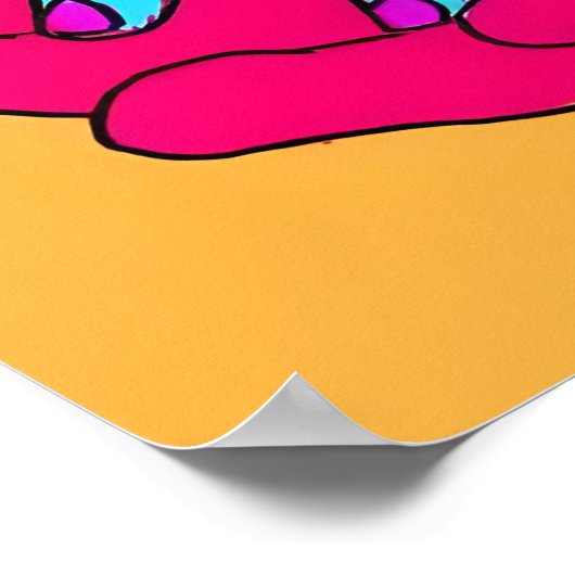 Minimalistisch Art Abstrakt Hands Geometric Poster (Ecke)