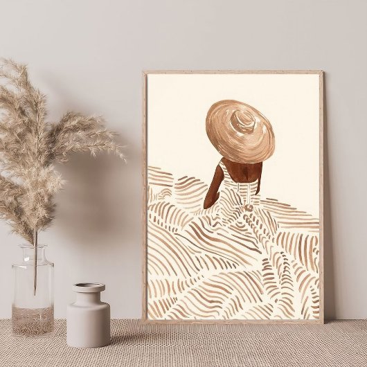 Minimalistisch Art Abstrakte weibliche Kleidung Ge Poster