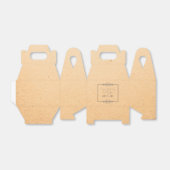 Minimalistisch Art Deco Peach Custom Wedding Geschenkschachtel (Ungefaltet)