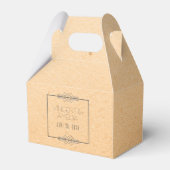 Minimalistisch Art Deco Peach Custom Wedding Geschenkschachtel (Vorderseite)