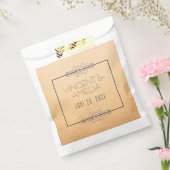 Minimalistisch Art Deco Peach Custom Wedding Geschenktütchen (Versiegelt)