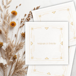 Minimalistisch Art Deco Servietten Mit Folie