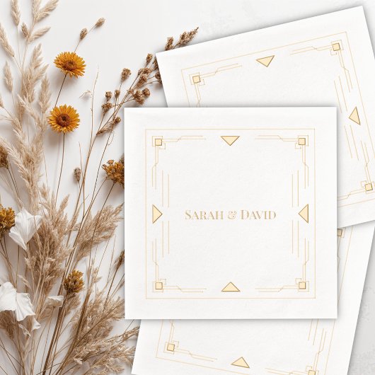 Minimalistisch Art Deco Servietten Mit Folie