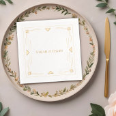 Minimalistisch Art Deco Servietten Mit Folie