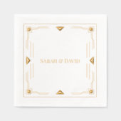 Minimalistisch Art Deco Servietten Mit Folie (Vorderseite)