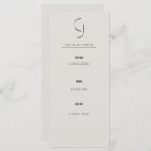 Minimalistisch Art Deco Wedding Main Einladung (Vorne/Hinten)