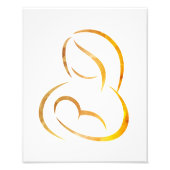 Minimalistisch Art - Mutter Stillzeit Kind Fotodruck (Vorne)