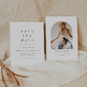 Minimalistisch Arted Foto Boho Save the Date Einladung