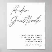 Minimalistisch Audio Gästebuchunterschrift | Boho Poster (Vorne)