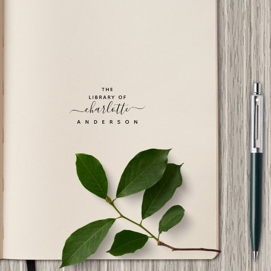 Minimalistisch aus der Bibliothek eleganter Skript Gummistempel