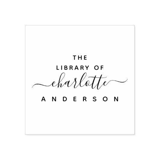 Minimalistisch aus der Bibliothek eleganter Skript Gummistempel (Prägung)