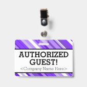 Minimalistisch "AUTORISIERTER GÄSTER"! Ausweis (Vorderseite mit Clip)
