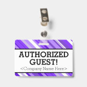 Minimalistisch "AUTORISIERTER GÄSTER"! Ausweis (Rückseite mit Clip)