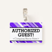 Minimalistisch "AUTORISIERTER GÄSTER"! Ausweis (Rückseite mit Klammer)