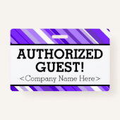 Minimalistisch "AUTORISIERTER GÄSTER"! Ausweis (Rückseite)