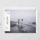 Minimalistisch Avant Garde Foto Wedding Save The Date (Vorderseite)