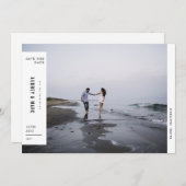Minimalistisch Avant Garde Foto Wedding Save The Date (Vorne/Hinten)