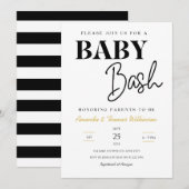 Minimalistisch Baby Bash Couples Kinderdusche Einladung (Vorne/Hinten)