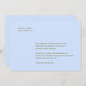 Minimalistisch Baby Blue Boy Birth Ankündigung (Vorne/Hinten)