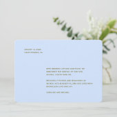 Minimalistisch Baby Blue Boy Birth Ankündigung (Stehend Vorderseite)