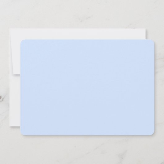 Minimalistisch Baby Blue Boy Birth Ankündigung (Rückseite)