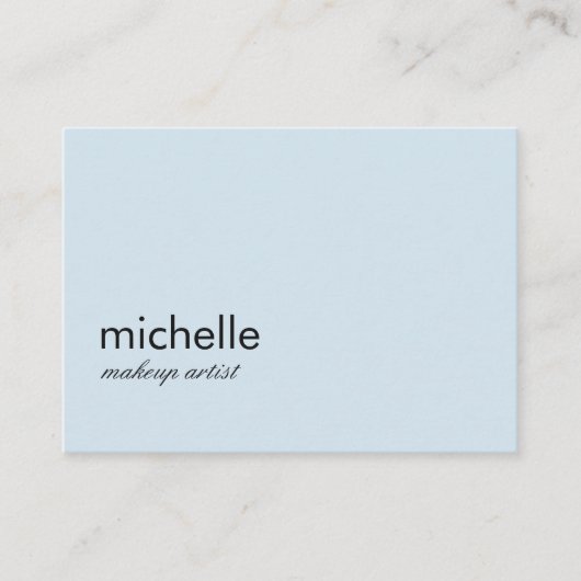 Minimalistisch Baby Blue Visitenkarte (Vorderseite)