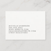 Minimalistisch Baby Blue Visitenkarte (Rückseite)